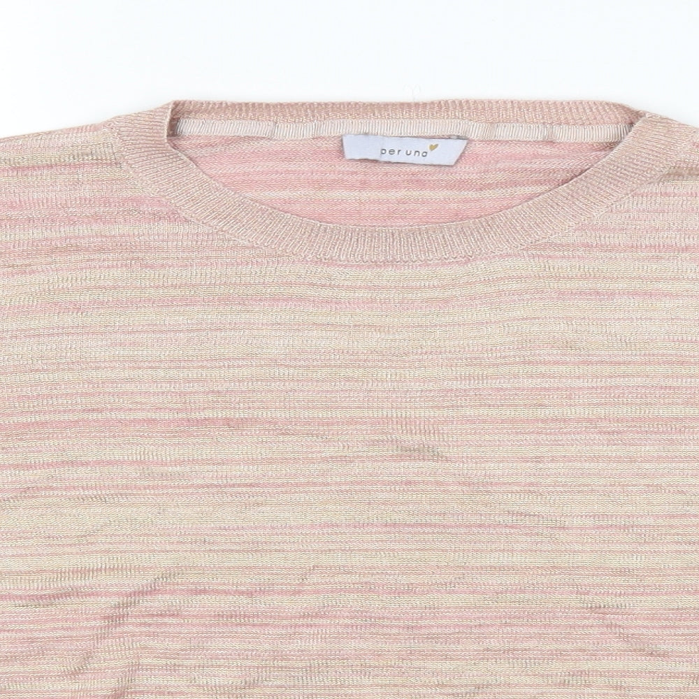 Per Una Womens Pink  Knit Pullover Jumper Size 18