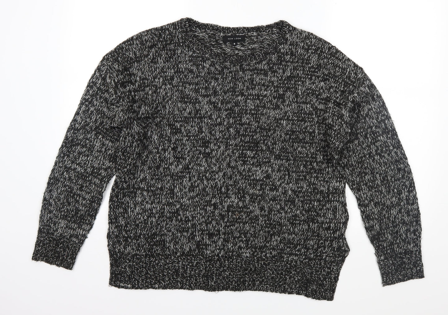 New Look Womens Black  Knit Pullover Jumper Size M