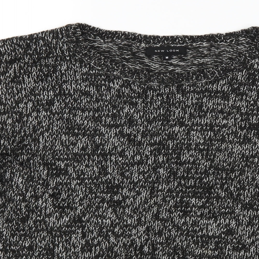 New Look Womens Black  Knit Pullover Jumper Size M