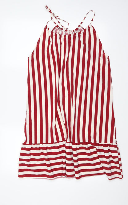 Womens Red Striped  Trapeze & Swing  Size S