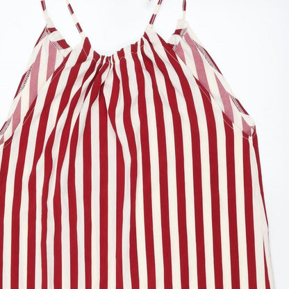 Womens Red Striped  Trapeze & Swing  Size S