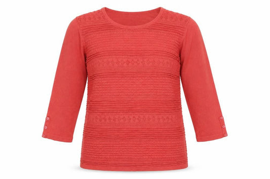 Front view of ISLE women’s pink jumper, size M