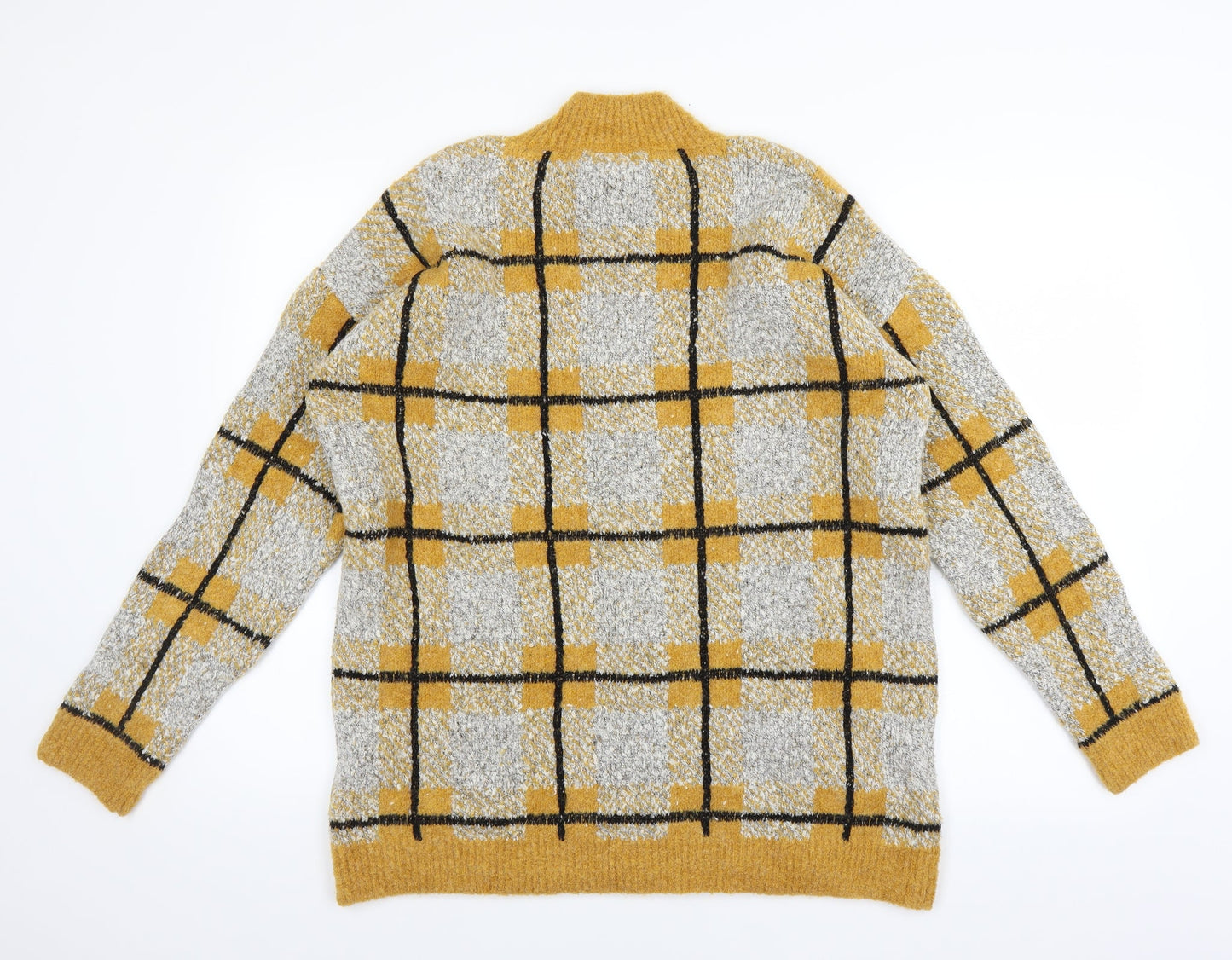 Matalan Womens Yellow Plaid  Pullover Jumper Size L