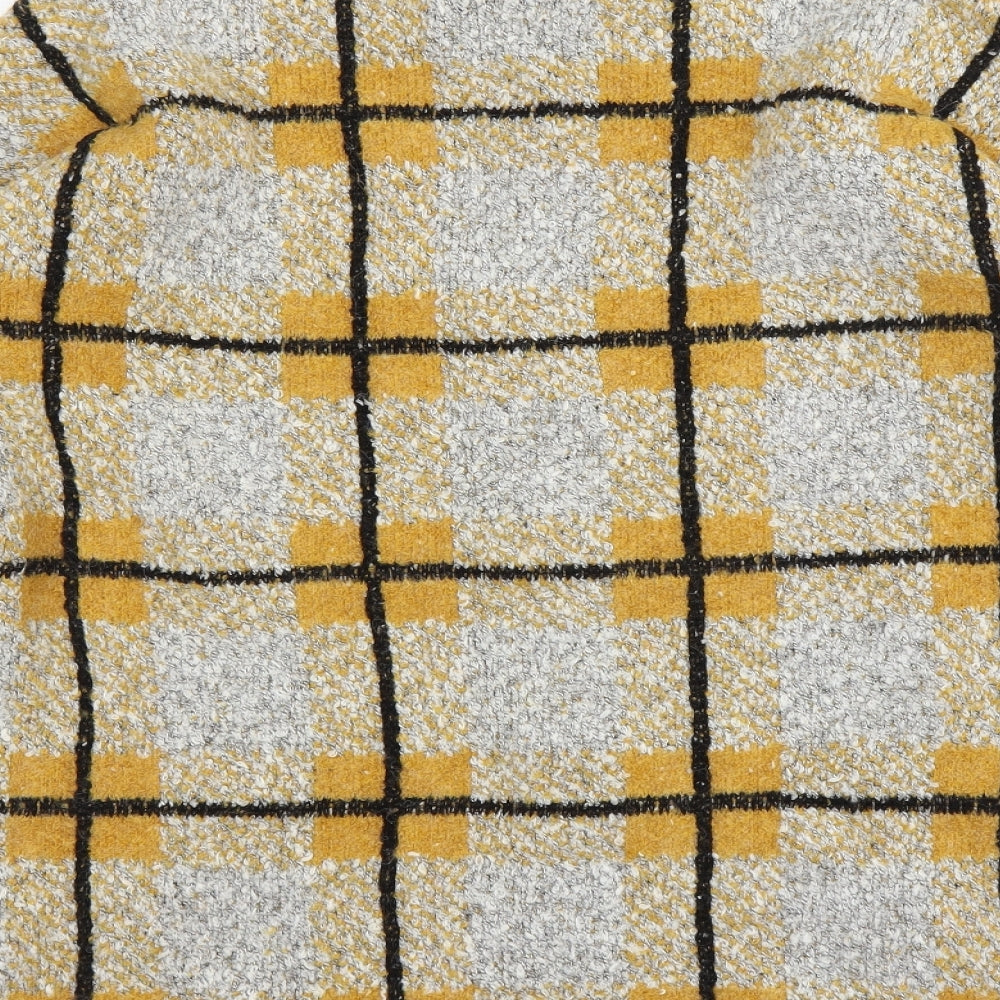 Matalan Womens Yellow Plaid  Pullover Jumper Size L
