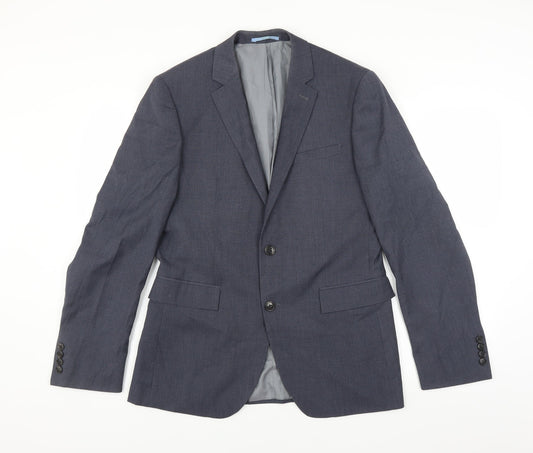 Cedar Wood State Mens Blue   Jacket Suit Jacket Size 38