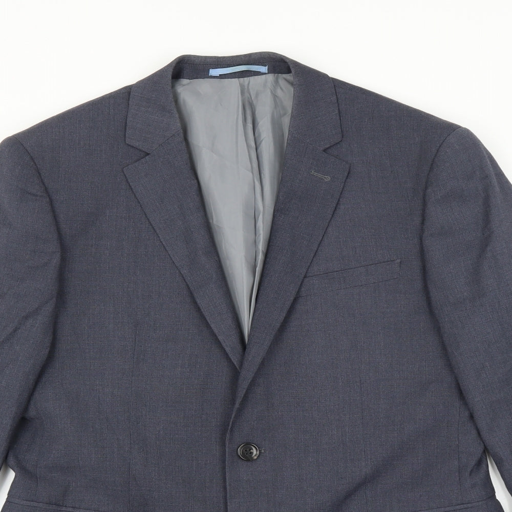 Cedar Wood State Mens Blue   Jacket Suit Jacket Size 38