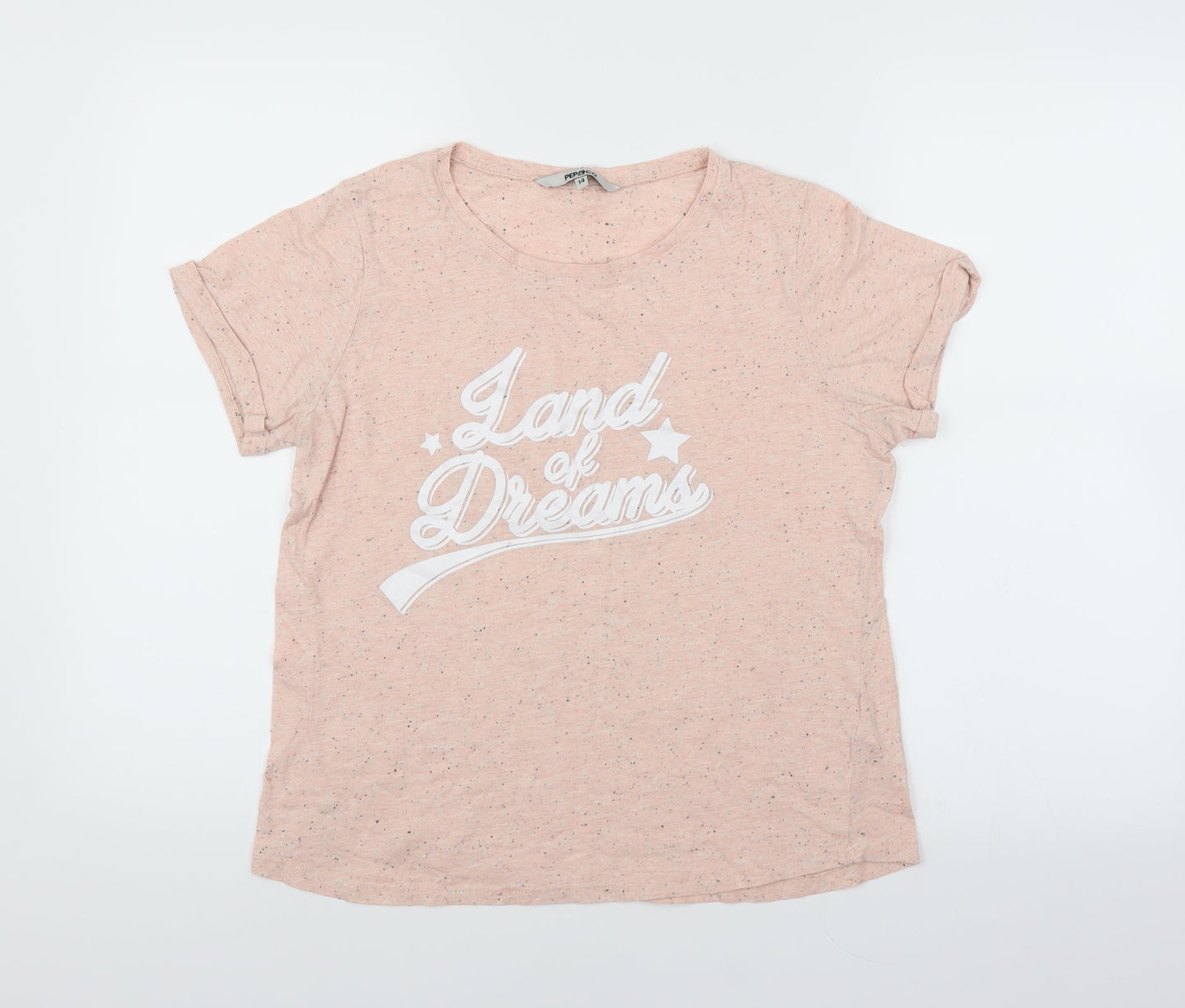 Pep & Co Womens Pink   Basic T-Shirt Size 14