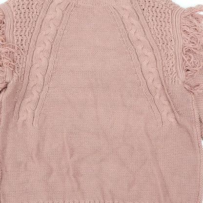 Brand and care label for TU women’s pink jumper, size UK 12