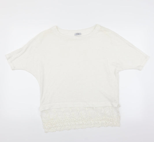 Tobi Womens White   Pullover Jumper Size S