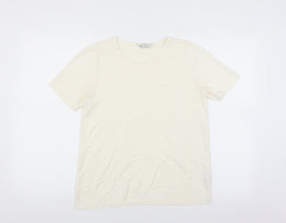 Additional front view of BHS women’s white jumper, size UK 12