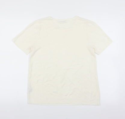 Back view of BHS women’s white jumper, size UK 12