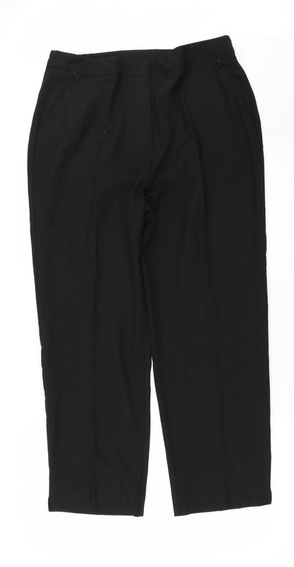 Additional front view of Classics women’s black trousers, size UK 14, 28-inch leg