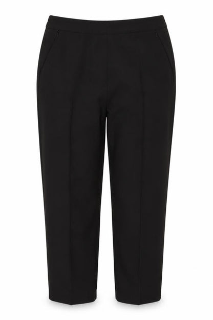 Front view of Classics women’s black trousers, size UK 14, 28-inch leg