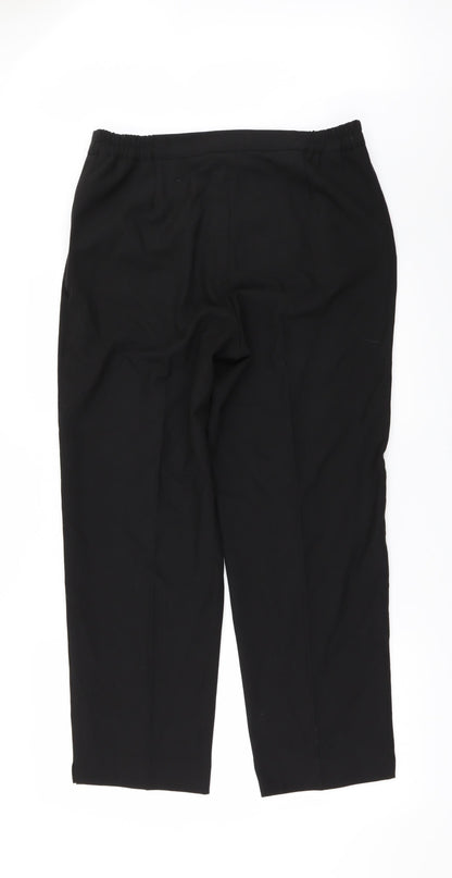 Back view of Classics women’s black trousers, size UK 14, 28-inch leg