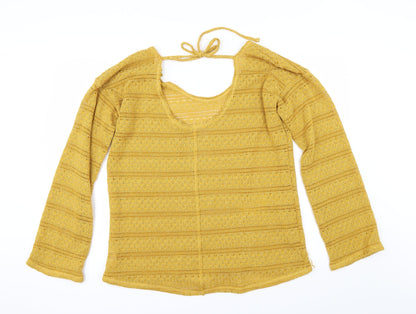 Back view of Next women’s yellow jumper, size UK 16