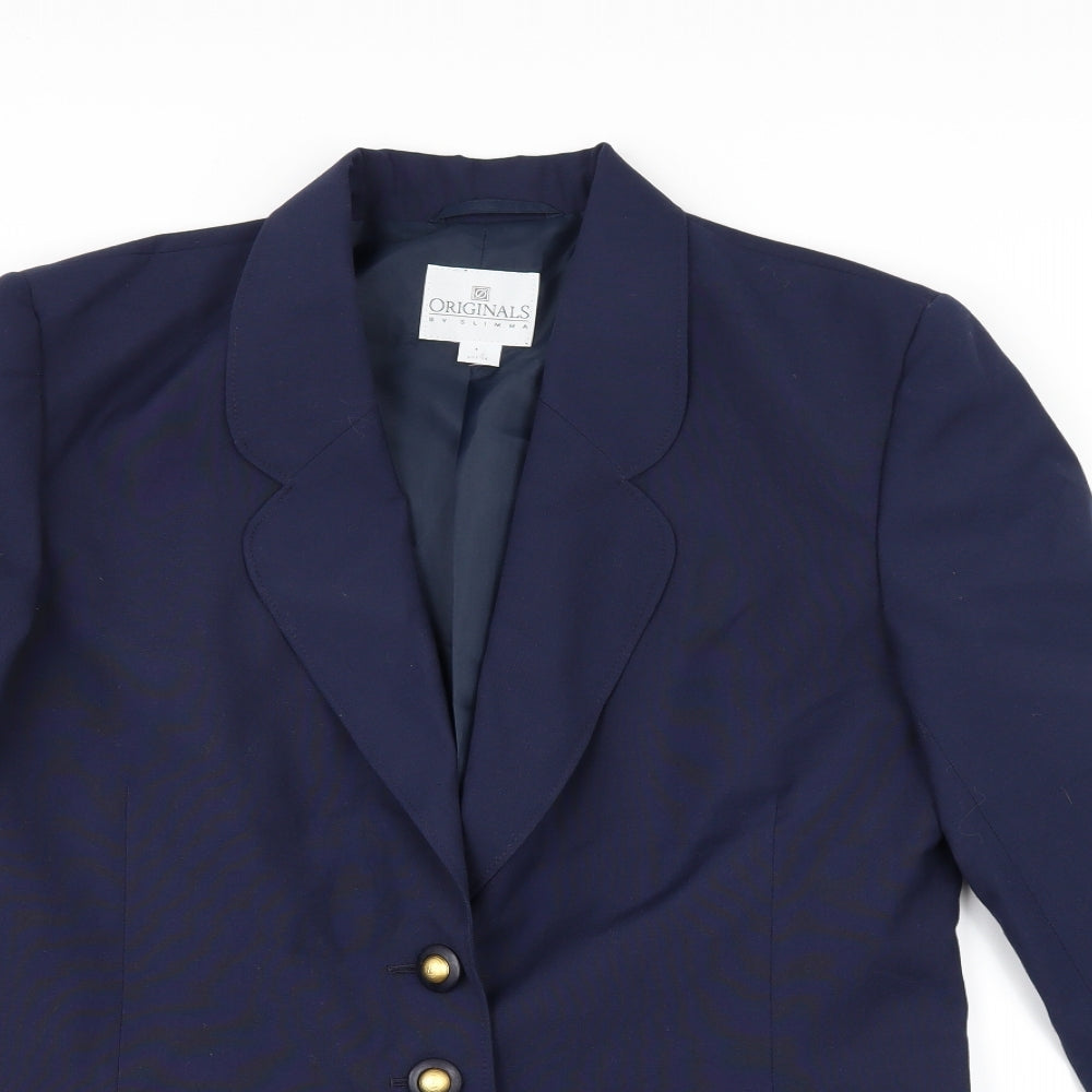 slimma Womens Blue   Jacket Suit Jacket Size 14