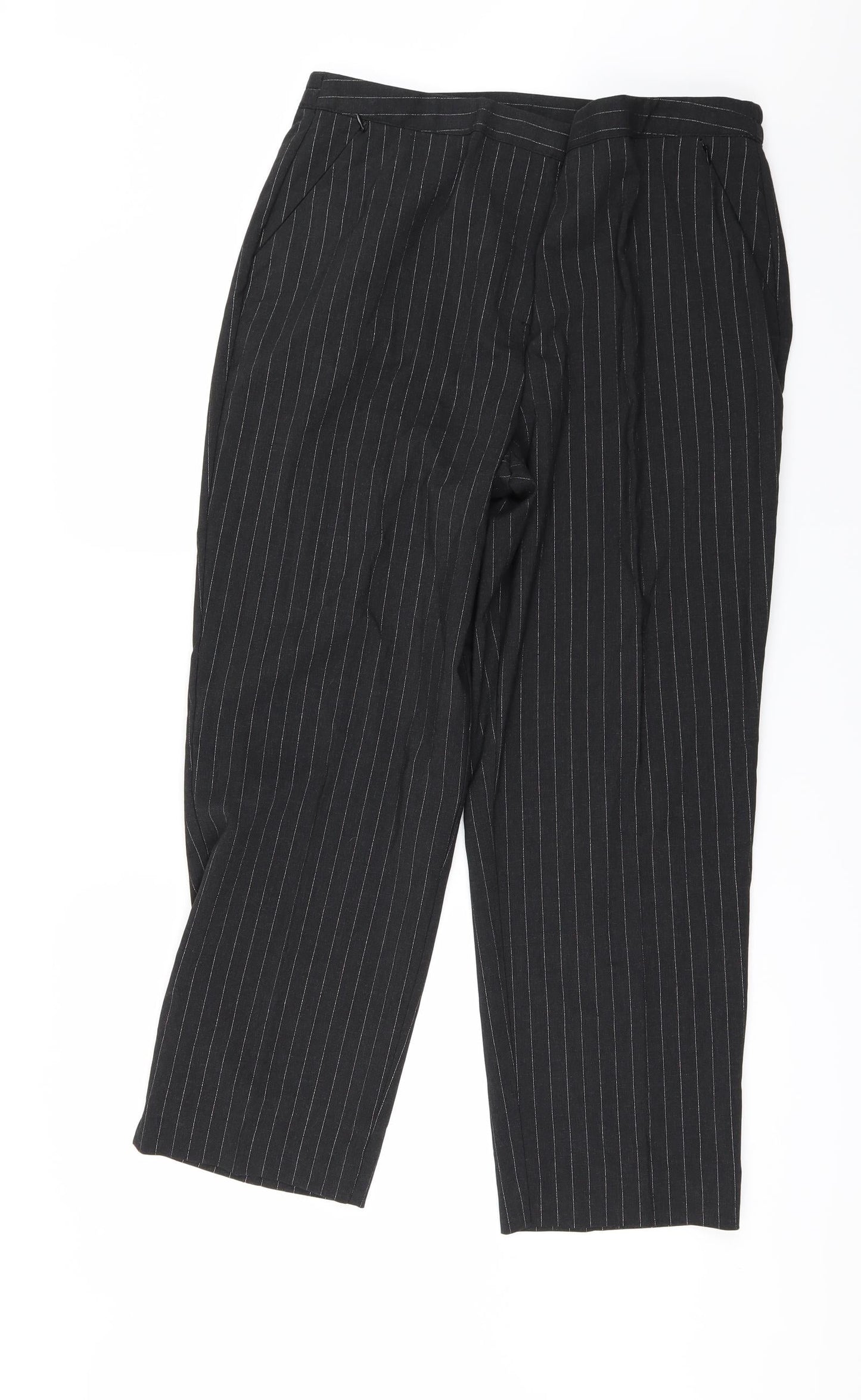 Wardrobe Womens Black Striped  Trousers  Size 16 L27 in