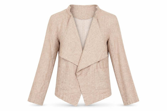 Front view of New Look women’s orange jacket, size UK 6