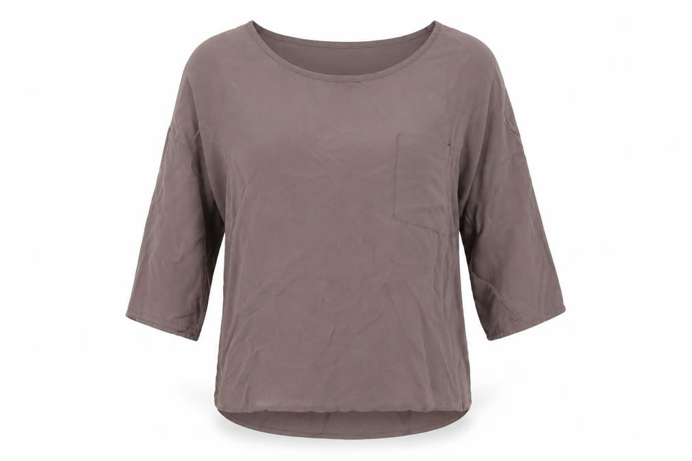 Luxzuz Womens Beige   Basic Blouse Size S