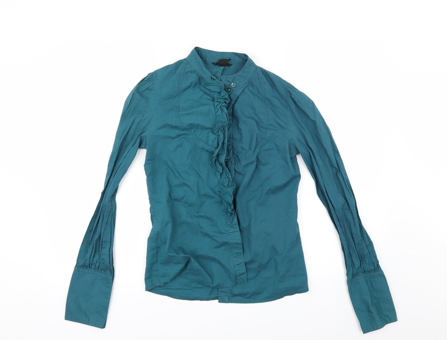 MNG Womens Green   Basic Button-Up Size M