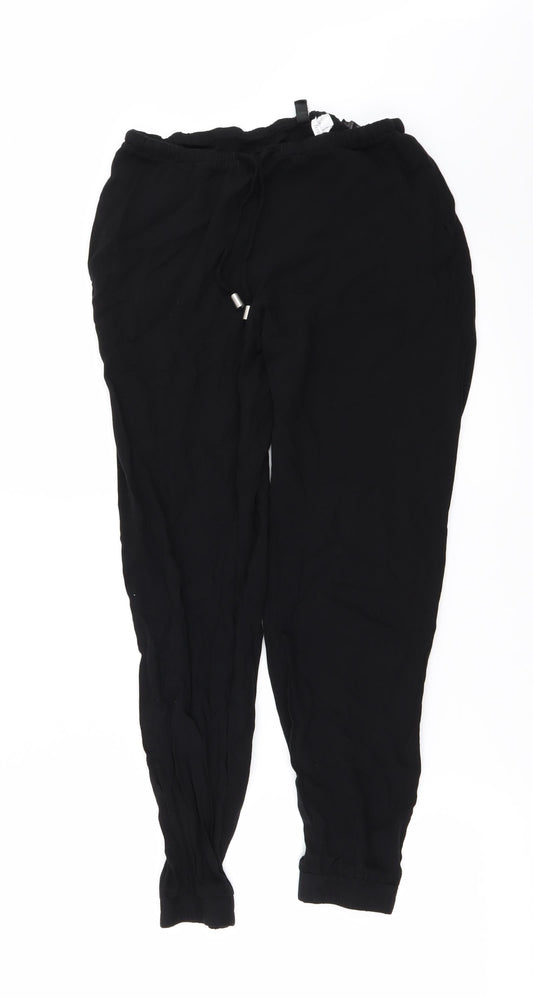 H&M Womens Black   Trousers  Size 6 L24 in