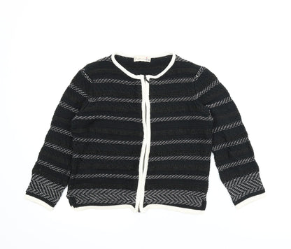 Additional front view of Marks & Spencer women’s black full zip jumper, size UK 8