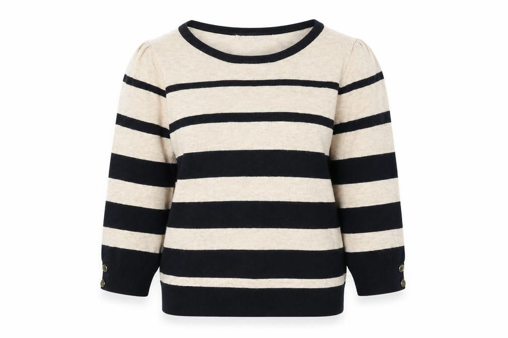 BHS Womens Beige Striped  Pullover Jumper Size 12