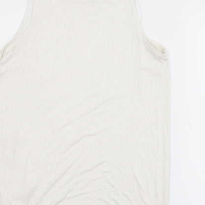 Brand and care label for Peacocks women’s white basic blouse, size UK 14