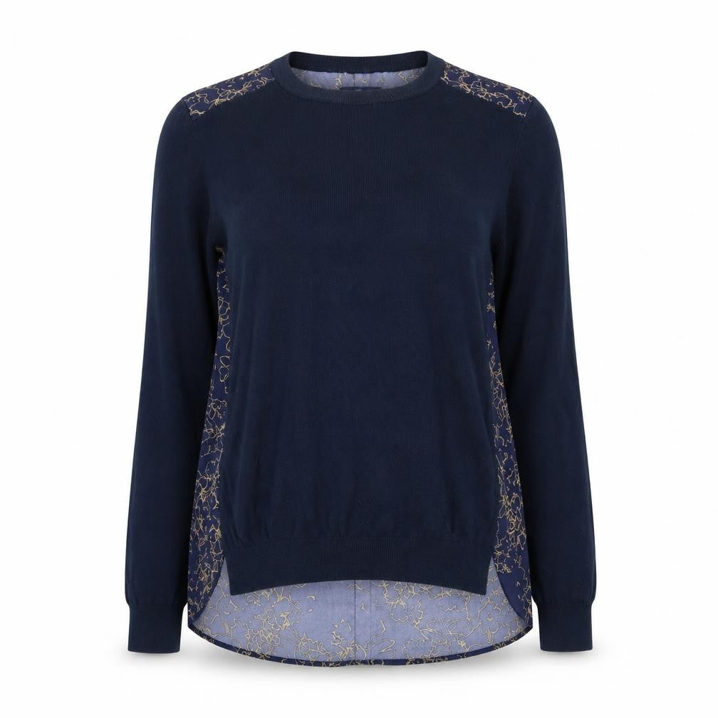 NEXT Womens Blue Floral  Pullover Jumper Size 12