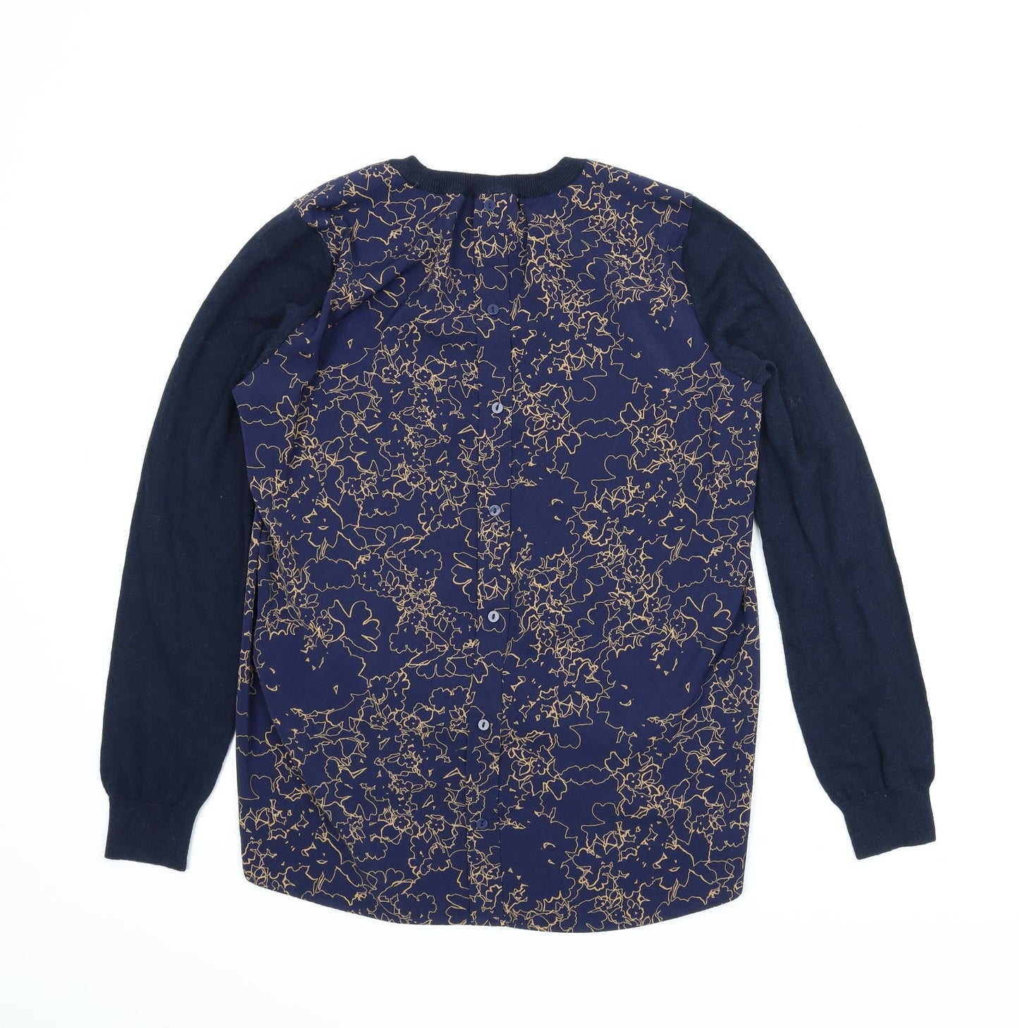 NEXT Womens Blue Floral  Pullover Jumper Size 12