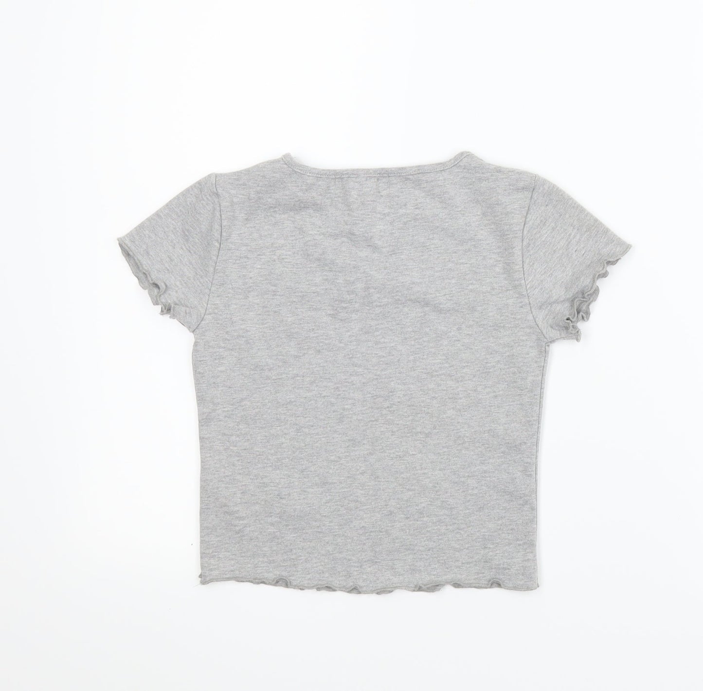 Denim Co Girls Grey   Basic T-Shirt Size 9-10 Years