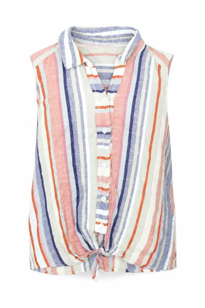 Warehouse Womens Multicoloured Striped  Basic Blouse Size 10