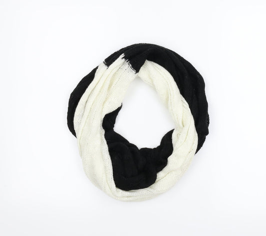 Preworn Womens Black    Shawl/Wrap   - Open knit, black and white