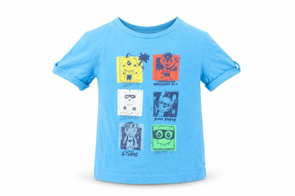 Super Hero Boys Blue   Basic T-Shirt Size 18-24 Months