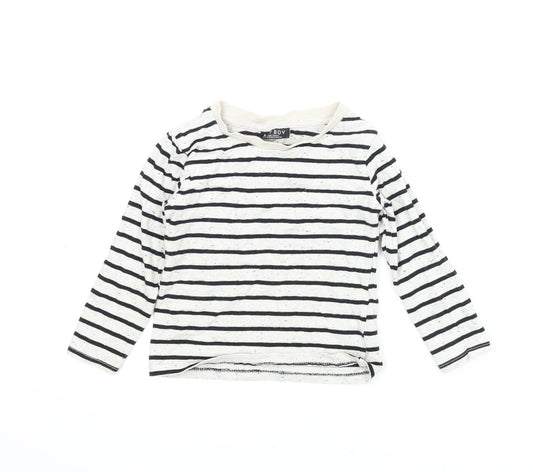 Baby Boy Boys Beige Striped  Basic T-Shirt Size 2 Years