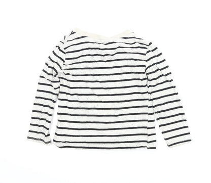 Back view of Baby Boy boys’ beige striped basic t-shirt, size 2, years