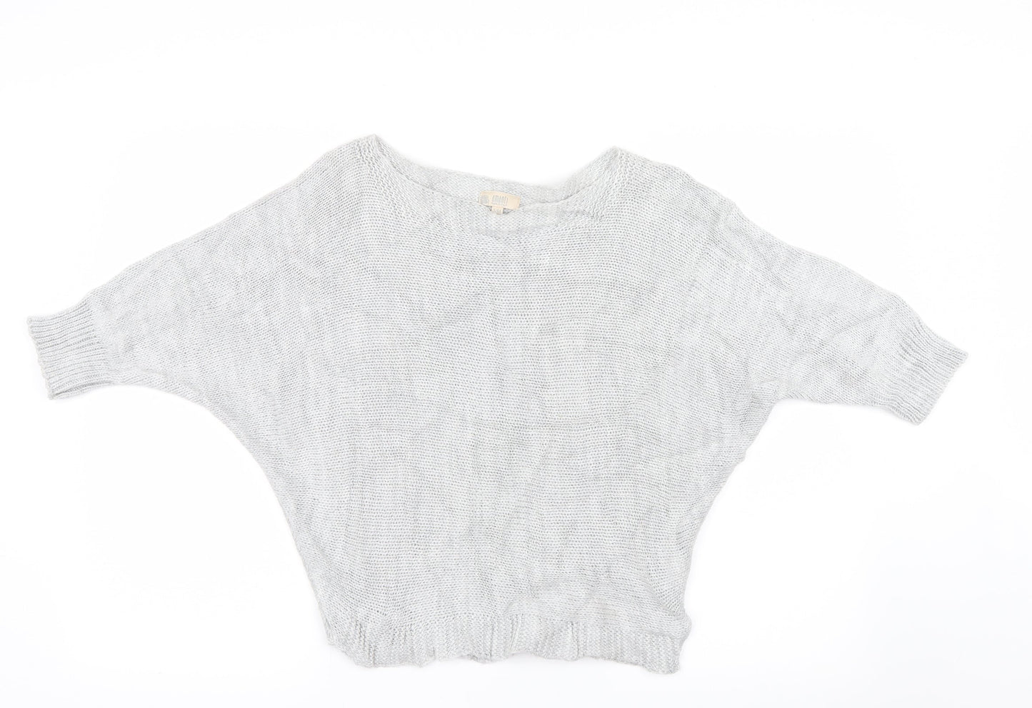 Amanti Womens Grey  Knit Pullover Jumper Size S