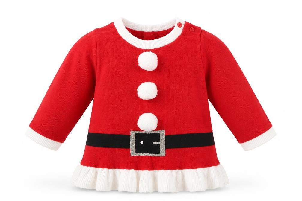 H&M Girls Red Geometric  Shirt Dress  Size 6-9 Months  - Christmas