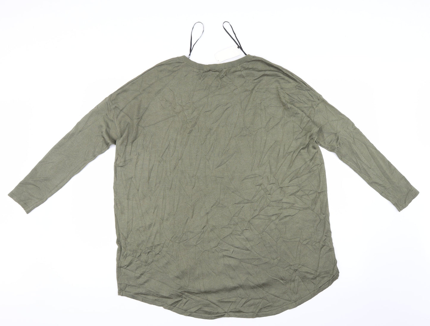 H&M Womens Green   Basic T-Shirt Size 4