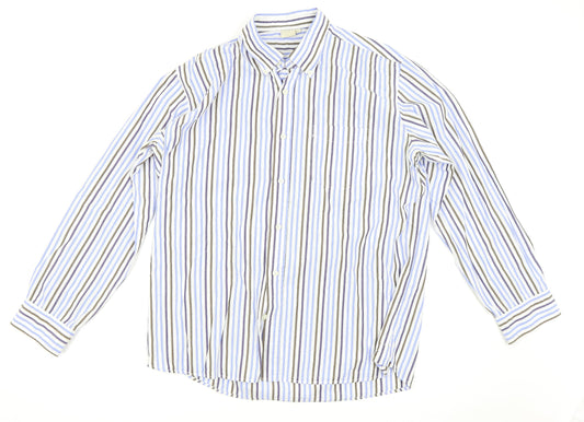 Cotton Traders Mens Blue Check   Button-Up Size L