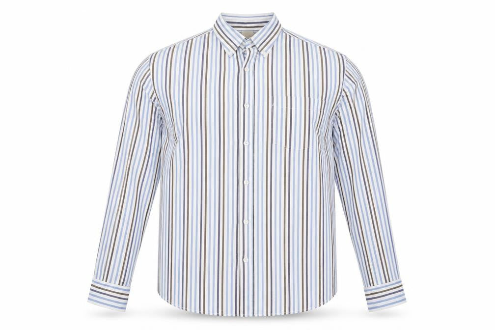 Cotton Traders Mens Blue Check   Button-Up Size L