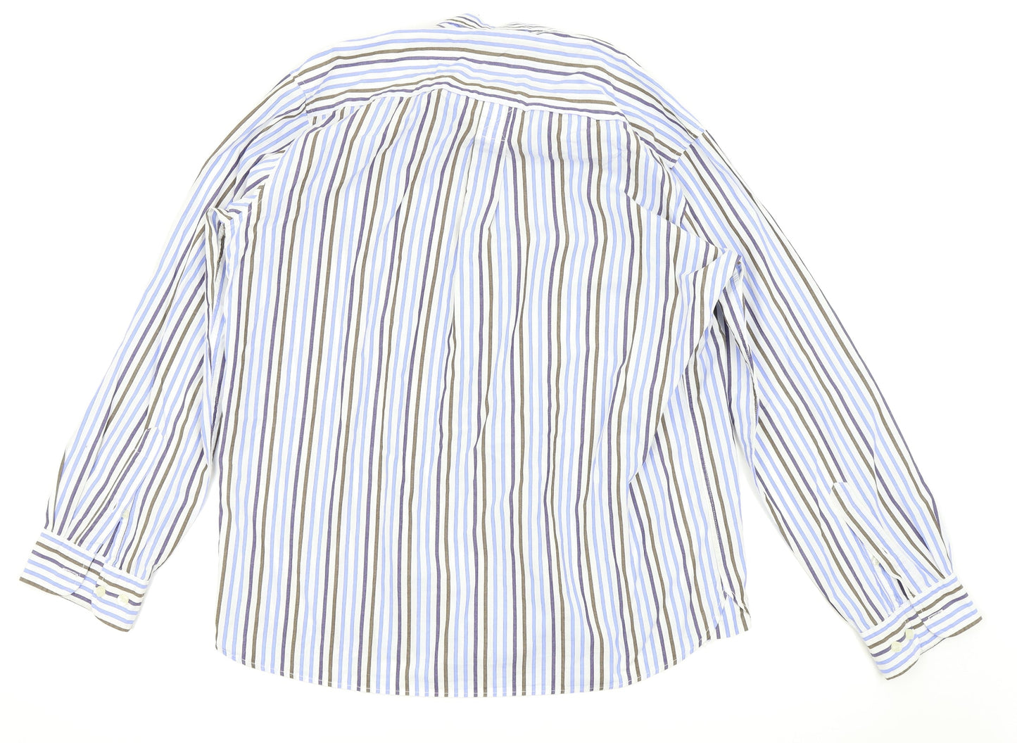 Cotton Traders Mens Blue Check   Button-Up Size L