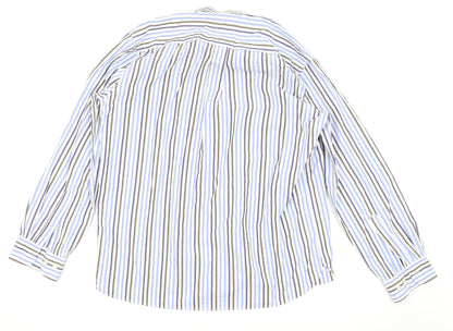 Back view of Cotton Traders men’s blue check button-up, size L