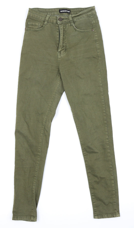MOMOKROM Womens Green   Skinny Jeans Size 6 L24 in