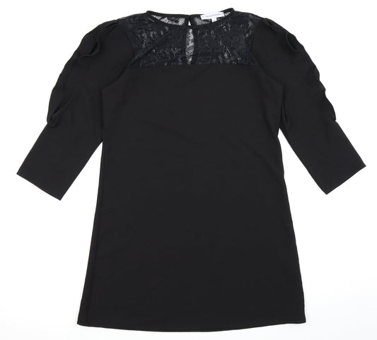 the vanity room Womens Black Floral  Fit & Flare  Size 38