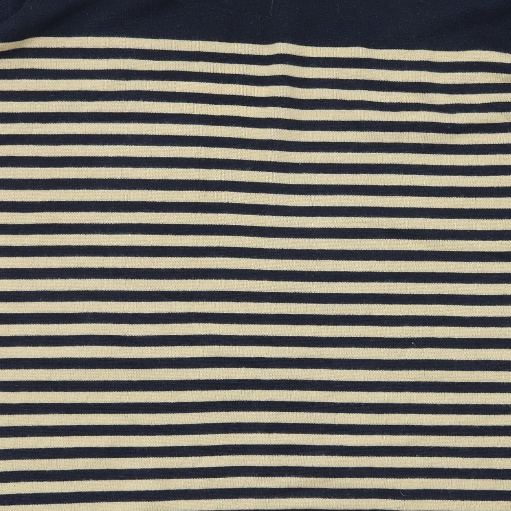 ewn Womens Brown Striped  Pullover Jumper Size M