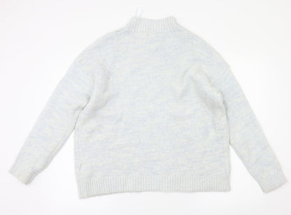 Back view of F&F women’s blue jumper, size UK 10