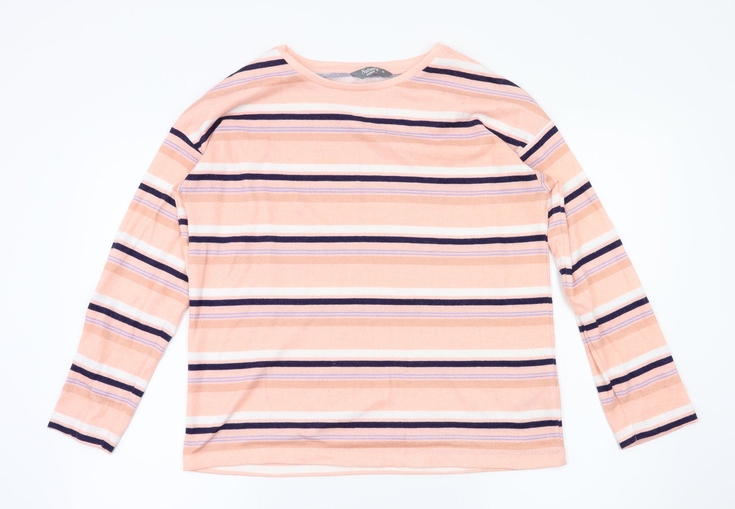 Nutmeg Womens Pink Striped  Pullover Jumper Size 10
