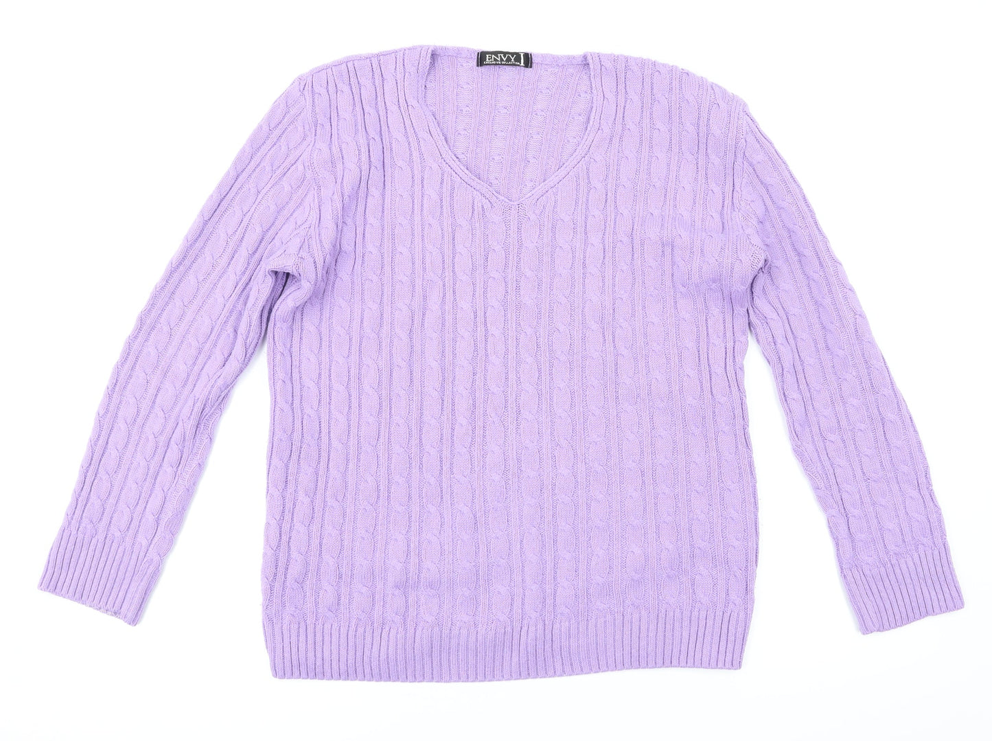 Envy Womens Purple   Pullover Jumper Size M