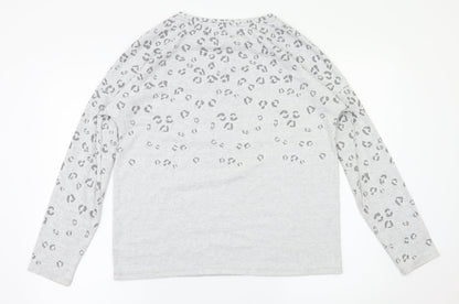 Back view of Next women’s grey animal print basic t-shirt, size UK 12